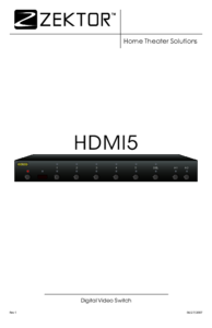 a Ver el documento Zektor HDMI5 Especificaciones